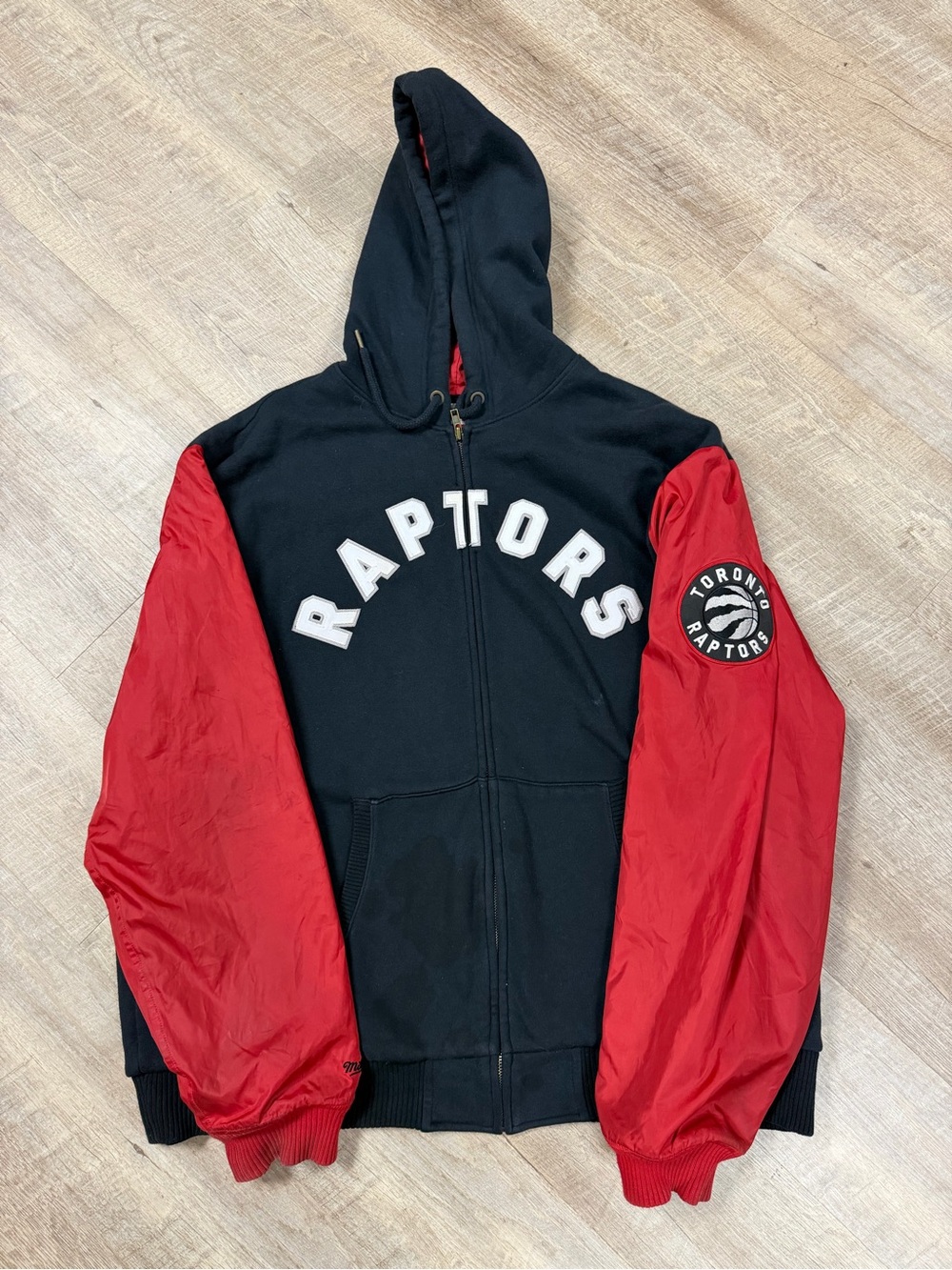 Toronto Raptors Black & Red Zip Hoodie/Jacket